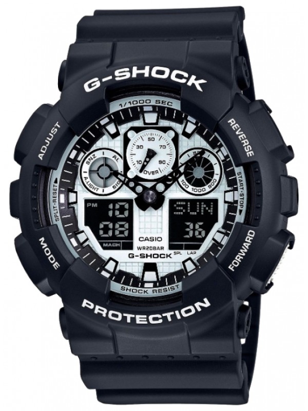 фото Мужские наручные часы Casio G-Shock GA-100BW-1A