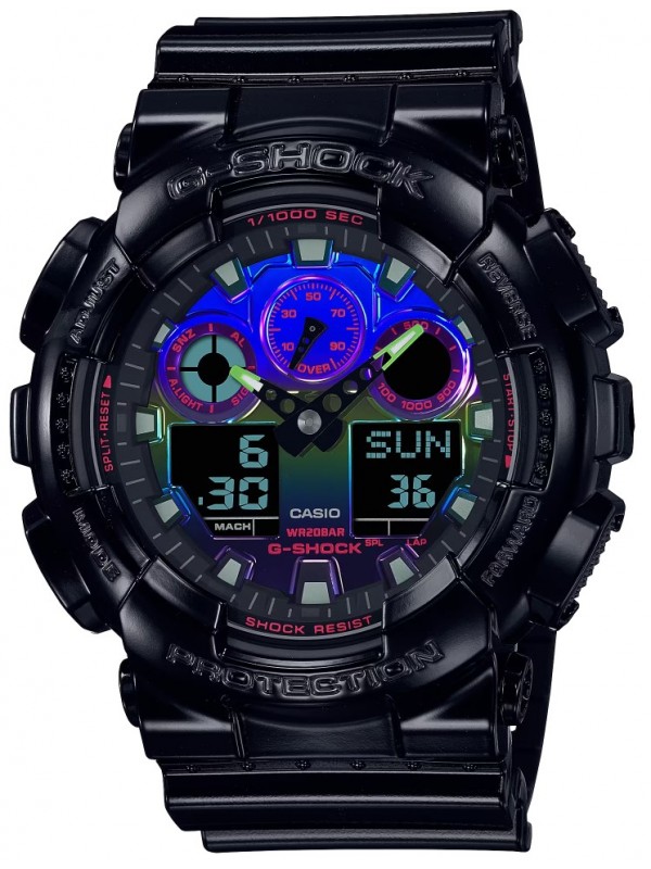 фото Мужские наручные часы Casio G-Shock GA-100RGB-1A