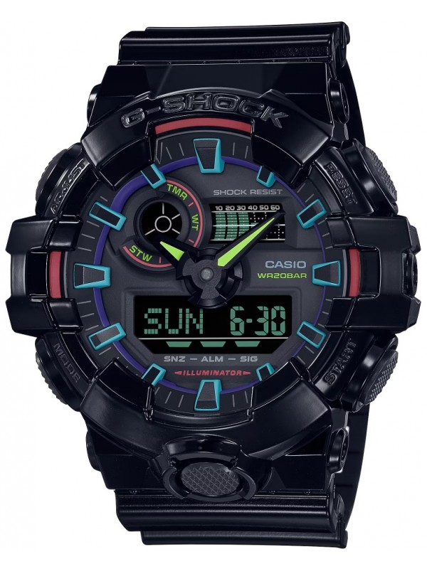 фото Мужские наручные часы Casio G-Shock GA-700RGB-1A