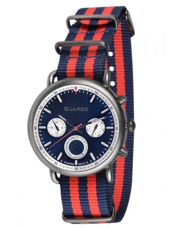 фото Мужские наручные часы GUARDO Premium 11146-4 тёмно-синий