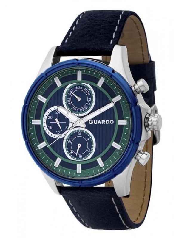 фото Мужские наручные часы GUARDO Premium 11173-7 синий+зелёный