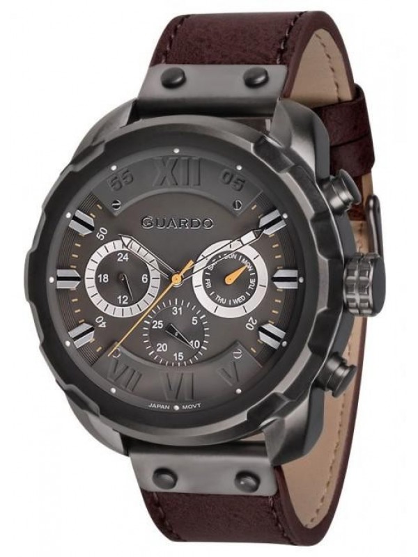 фото Мужские наручные часы GUARDO Premium 11179-3 тёмно-серый