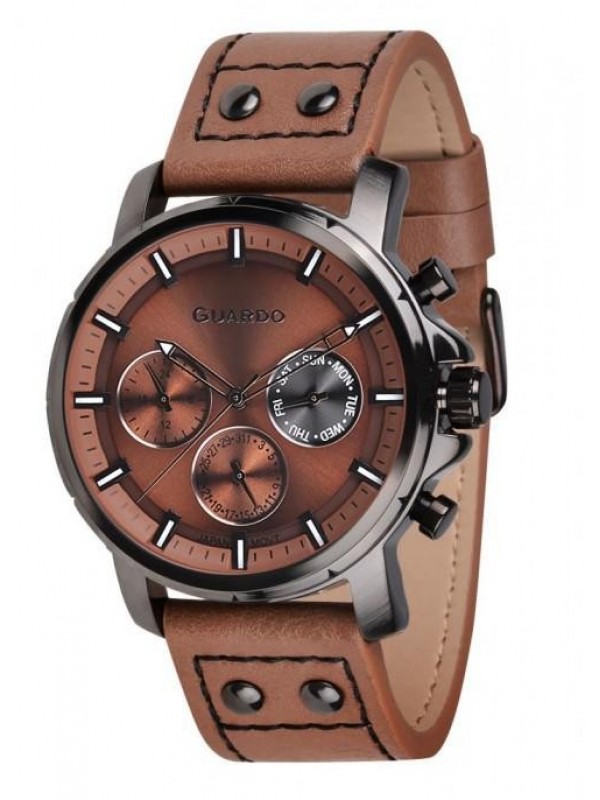 фото Мужские наручные часы GUARDO Premium 11214-4 коричневый
