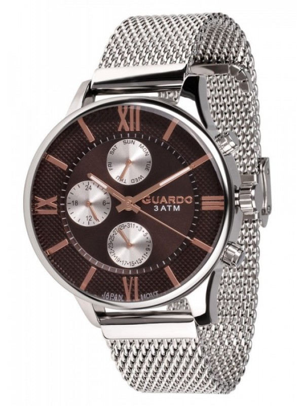 фото Мужские наручные часы GUARDO Premium 11419-3 коричневый