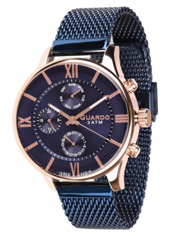 фото Мужские наручные часы GUARDO Premium 11419-6 тёмно-синий