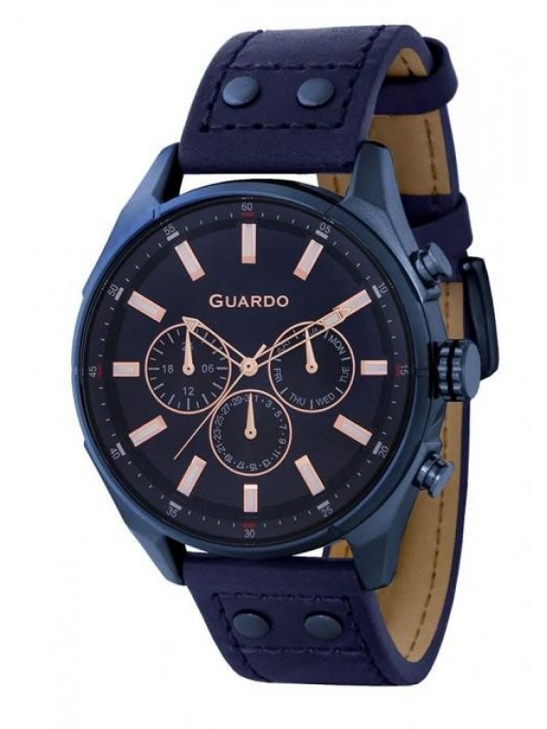 фото Мужские наручные часы GUARDO Premium 11453-7 тёмно-синий