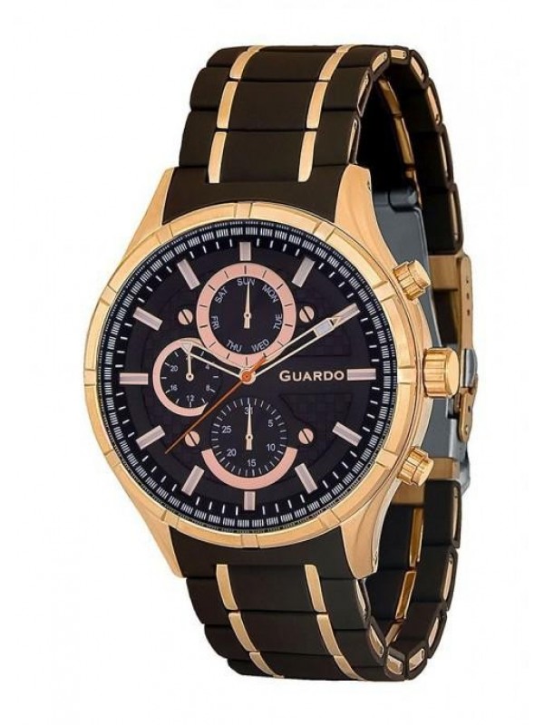 фото Мужские наручные часы GUARDO Premium 11531-6 тёмно-коричневый