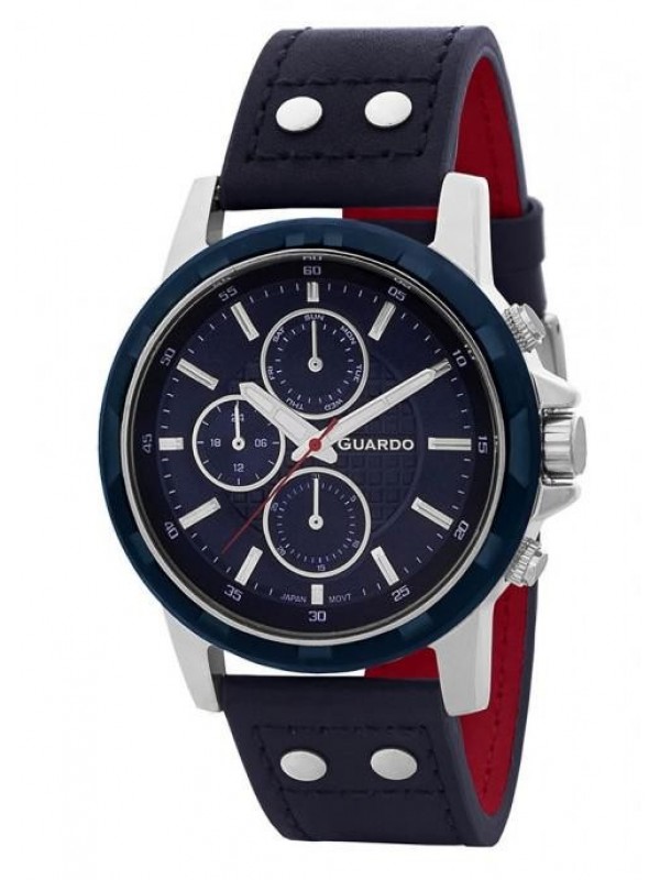 фото Мужские наручные часы GUARDO Premium 11611-2 тёмно-синий