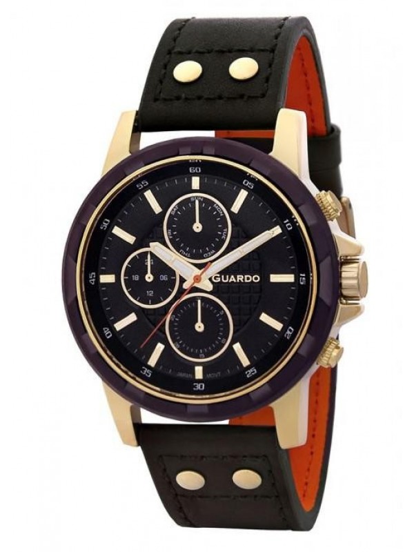фото Мужские наручные часы GUARDO Premium 11611-6 коричневый