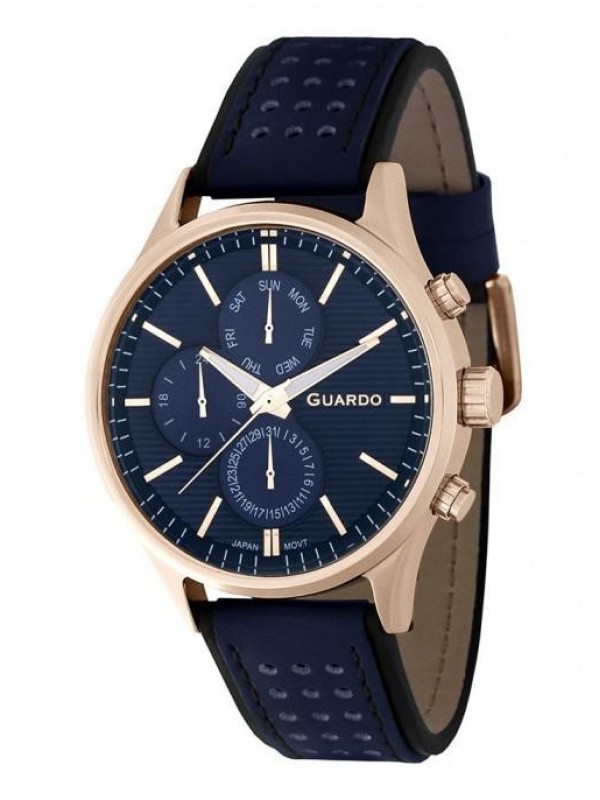 фото Мужские наручные часы GUARDO Premium 11647-4 тёмно-синий