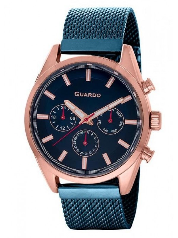 фото Мужские наручные часы GUARDO Premium 11661-4 тёмно-синий