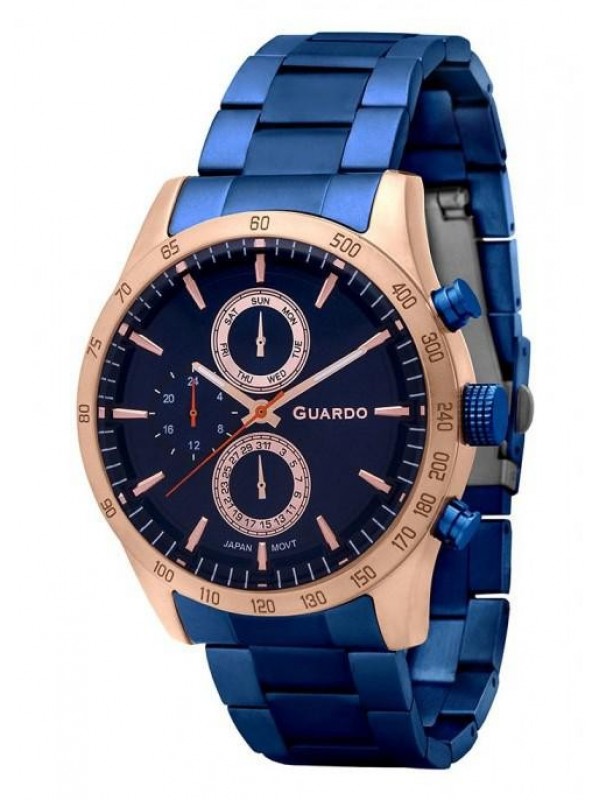 фото Мужские наручные часы GUARDO Premium 11675-4 тёмно-синий