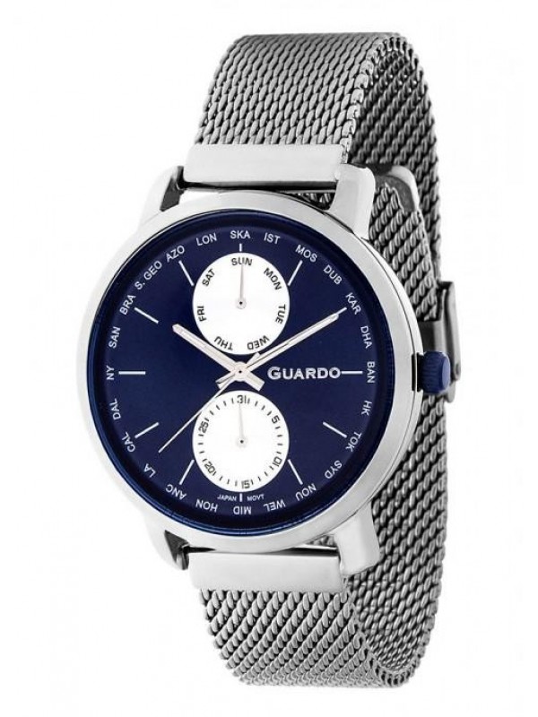 фото Мужские наручные часы GUARDO Premium 11897-3 тёмно-синий