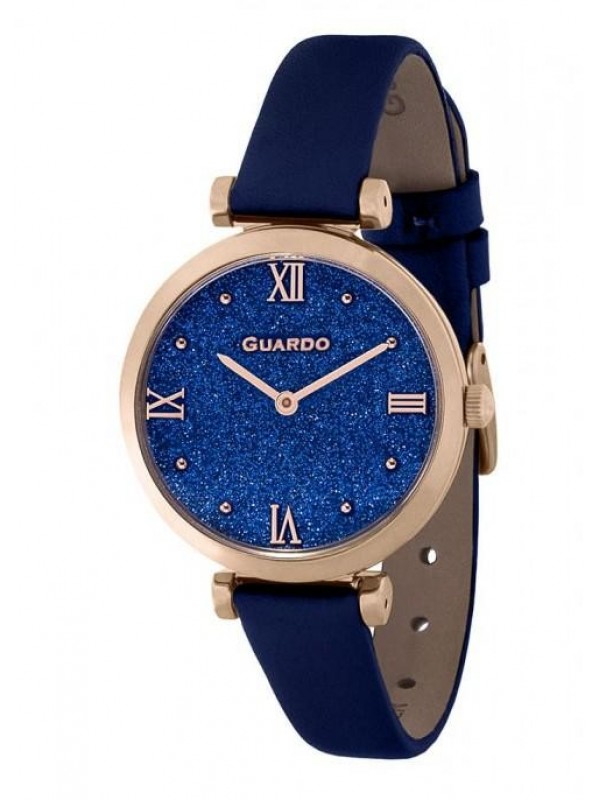 фото Женские наручные часы GUARDO Premium 12333-5 синие стразы