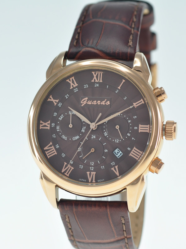 фото Мужские наручные часы GUARDO S00980A.8 коричневый