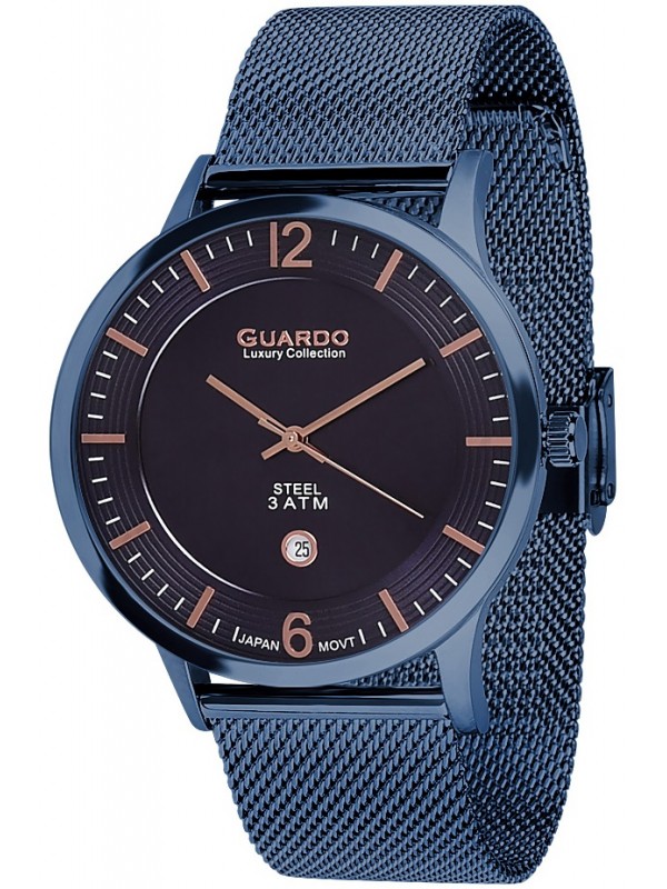 фото Мужские наручные часы GUARDO S01254.3 тёмно-синий