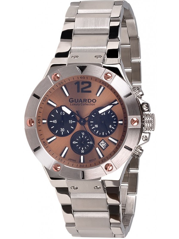 фото Мужские наручные часы GUARDO S1466.1 коричневый