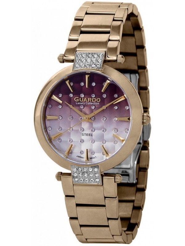 фото Женские наручные часы GUARDO S2040-2.6 сталь-корич