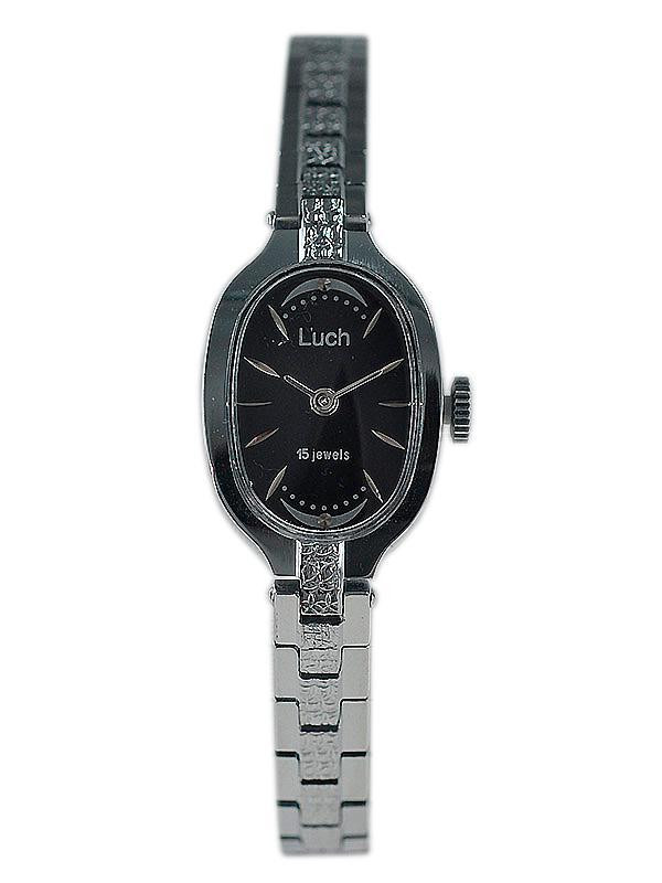 фото Женские наручные часы Луч 95021129 Изморозь овал хром, механика